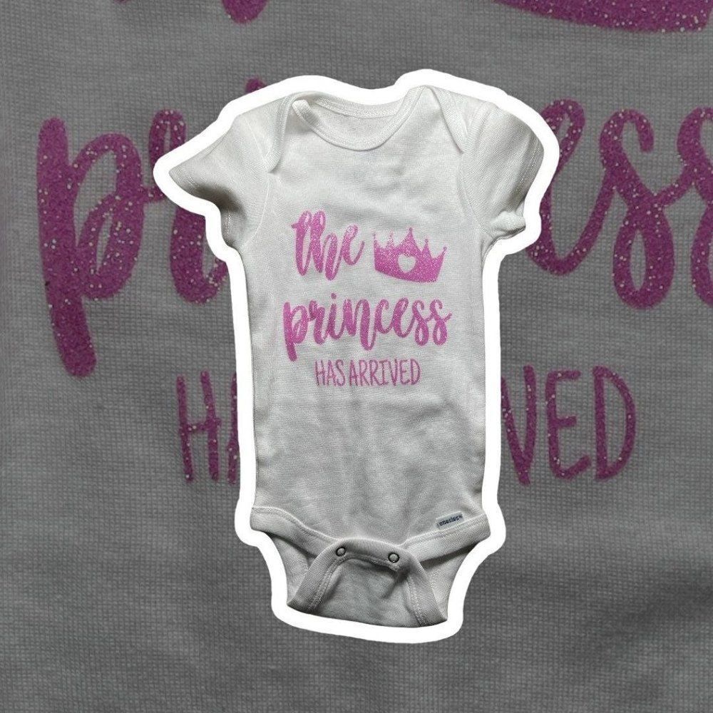 Hand Crafted Cute Baby girl onesie, Baby shower gift, pregnancy gift, princess o